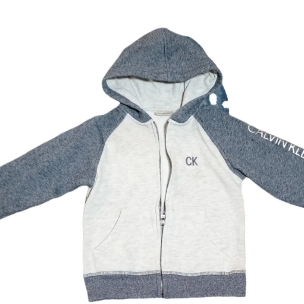 Calvin Klein Kids Blue and White Hoodie - Picture 3 of 3
